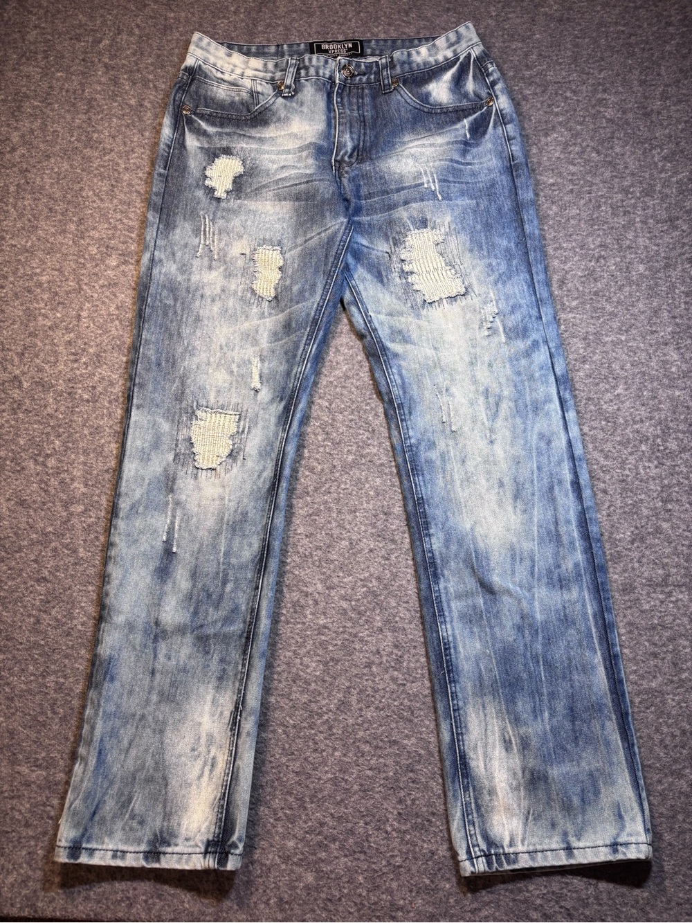 Distressed Blue Men’s Jeans - Brooklyn Xpress 32x32